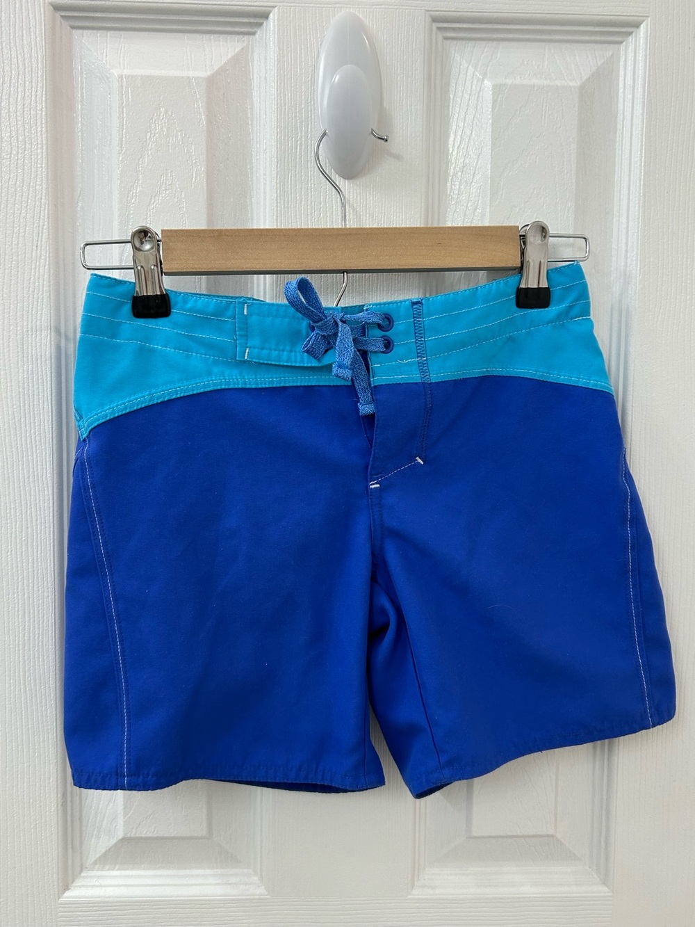 L.L.Bean Girls Two-tone Blue Swim Shorts